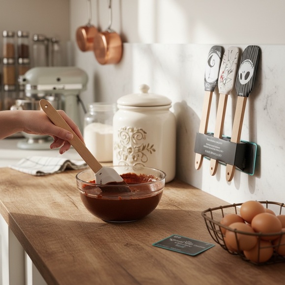 Nightmare Before Christmas, 4 Pk Wooden Handle Silicone Spatula Set, NWT - Picture 3 of 4